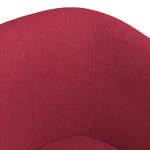 vidaXL Fotoliu tip cuvă cu taburet, roșu vin, material textil vidaXL Fotoliu tip cuvă cu taburet, roșu vin, material textil
