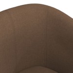 vidaXL Fotoliu tip cuvă cu taburet, maro, material textil