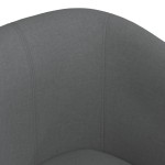 vidaXL Fotoliu tip cuvă cu taburet, gri închis, material textil
