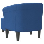 vidaXL Fotoliu tip cuvă cu taburet, albastru, material textil vidaXL Fotoliu tip cuvă cu taburet, albastru, material textil