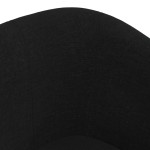vidaXL Fotoliu tip cuvă cu taburet, negru, material textil vidaXL Fotoliu tip cuvă cu taburet, negru, material textil