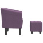 vidaXL Fotoliu tip cuvă cu taburet, violet, material textil vidaXL Fotoliu tip cuvă cu taburet, violet, material textil