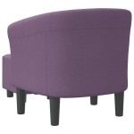 vidaXL Fotoliu tip cuvă cu taburet, violet, material textil vidaXL Fotoliu tip cuvă cu taburet, violet, material textil