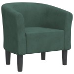 vidaXL Fotoliu tip cuvă, verde închis, catifea vidaXL Fotoliu tip cuvă, verde închis, catifea
