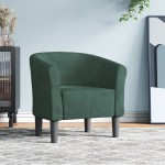 vidaXL Fotoliu tip cuvă, verde închis, catifea vidaXL Fotoliu tip cuvă, verde închis, catifea