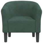 vidaXL Fotoliu tip cuvă, verde închis, catifea vidaXL Fotoliu tip cuvă, verde închis, catifea