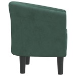 vidaXL Fotoliu tip cuvă, verde închis, catifea vidaXL Fotoliu tip cuvă, verde închis, catifea