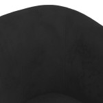 vidaXL Fotoliu tip cuvă cu taburet, negru, catifea