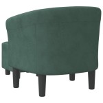 vidaXL Fotoliu tip cuvă cu taburet, verde închis, catifea vidaXL Fotoliu tip cuvă cu taburet, verde închis, catifea