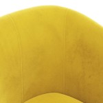 vidaXL Fotoliu tip cuvă cu taburet, galben, catifea