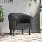 vidaXL Fotoliu tip cuvă, negru, piele ecologică vidaXL Fotoliu tip cuvă, negru, piele ecologică