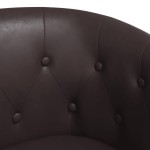 vidaXL Fotoliu tip cuvă, maro, piele ecologică vidaXL Fotoliu tip cuvă, maro, piele ecologică