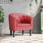 vidaXL Fotoliu tip cuvă, roșu vin, piele ecologică vidaXL Fotoliu tip cuvă, roșu vin, piele ecologică