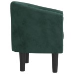 vidaXL Fotoliu tip cuvă, verde închis, catifea