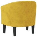vidaXL Fotoliu tip cuvă, galben, catifea vidaXL Fotoliu tip cuvă, galben, catifea