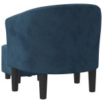 vidaXL Fotoliu tip cuvă cu taburet, albastru închis, catifea vidaXL Fotoliu tip cuvă cu taburet, albastru închis, catifea
