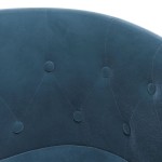 vidaXL Fotoliu tip cuvă cu taburet, albastru închis, catifea vidaXL Fotoliu tip cuvă cu taburet, albastru închis, catifea