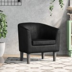 vidaXL Fotoliu tip cuvă, negru, piele ecologică vidaXL Fotoliu tip cuvă, negru, piele ecologică
