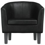 vidaXL Fotoliu tip cuvă, negru, piele ecologică vidaXL Fotoliu tip cuvă, negru, piele ecologică