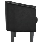 vidaXL Fotoliu tip cuvă, negru, piele ecologică vidaXL Fotoliu tip cuvă, negru, piele ecologică