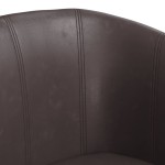 vidaXL Fotoliu tip cuvă, maro, piele ecologică vidaXL Fotoliu tip cuvă, maro, piele ecologică