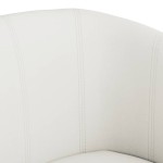 vidaXL Fotoliu tip cuvă, alb, piele ecologică vidaXL Fotoliu tip cuvă, alb, piele ecologică