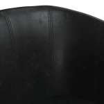 vidaXL Fotoliu tip cuvă cu taburet, negru, piele ecologică vidaXL Fotoliu tip cuvă cu taburet, negru, piele ecologică