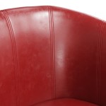 vidaXL Fotoliu tip cuvă cu taburet, roșu vin, piele ecologică vidaXL Fotoliu tip cuvă cu taburet, roșu vin, piele ecologică