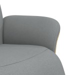 vidaXL Fotoliu rabatabil cu suport de picioare, gri deschis, textil vidaXL Fotoliu rabatabil cu suport de picioare, gri deschis, textil