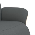 vidaXL Fotoliu rabatabil cu suport de picioare, gri închis, textil vidaXL Fotoliu rabatabil cu suport de picioare, gri închis, textil