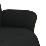 vidaXL Fotoliu rabatabil cu suport de picioare, negru, textil