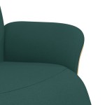 vidaXL Fotoliu rabatabil cu suport de picioare, verde închis, textil