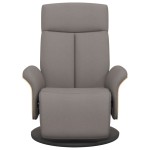 vidaXL Fotoliu rabatabil cu suport de picioare, gri taupe, textil vidaXL Fotoliu rabatabil cu suport de picioare, gri taupe, textil