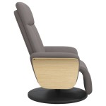 vidaXL Fotoliu rabatabil cu suport de picioare, gri taupe, textil vidaXL Fotoliu rabatabil cu suport de picioare, gri taupe, textil