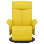vidaXL Fotoliu rabatabil cu suport de picioare, galben deschis, textil vidaXL Fotoliu rabatabil cu suport de picioare, galben deschis, textil