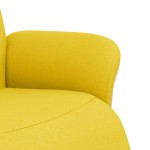 vidaXL Fotoliu rabatabil cu suport de picioare, galben deschis, textil vidaXL Fotoliu rabatabil cu suport de picioare, galben deschis, textil
