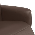 vidaXL Fotoliu rabatabil cu suport de picioare, maro, piele ecologică