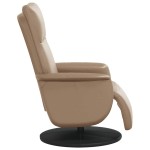 vidaXL Fotoliu rabatabil cu suport picioare cappuccino piele ecologică
