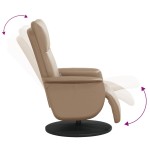 vidaXL Fotoliu de masaj rabatabil, cappuccino, piele ecologică vidaXL Fotoliu de masaj rabatabil, cappuccino, piele ecologică