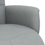 vidaXL Fotoliu rabatabil cu suport de picioare, gri deschis, textil vidaXL Fotoliu rabatabil cu suport de picioare, gri deschis, textil