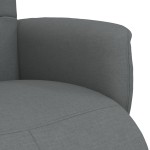 vidaXL Fotoliu rabatabil cu suport de picioare, gri închis, textil vidaXL Fotoliu rabatabil cu suport de picioare, gri închis, textil