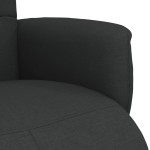 vidaXL Fotoliu rabatabil cu suport de picioare, negru, textil