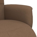 vidaXL Fotoliu rabatabil cu suport de picioare, maro, textil