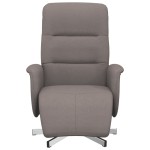 vidaXL Fotoliu rabatabil cu suport de picioare, gri taupe, textil vidaXL Fotoliu rabatabil cu suport de picioare, gri taupe, textil