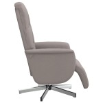 vidaXL Fotoliu rabatabil cu suport de picioare, gri taupe, textil vidaXL Fotoliu rabatabil cu suport de picioare, gri taupe, textil