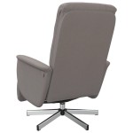 vidaXL Fotoliu rabatabil cu suport de picioare, gri taupe, textil vidaXL Fotoliu rabatabil cu suport de picioare, gri taupe, textil
