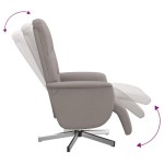 vidaXL Fotoliu rabatabil cu suport de picioare, gri taupe, textil vidaXL Fotoliu rabatabil cu suport de picioare, gri taupe, textil