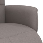 vidaXL Fotoliu rabatabil cu suport de picioare, gri taupe, textil vidaXL Fotoliu rabatabil cu suport de picioare, gri taupe, textil