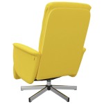 vidaXL Fotoliu rabatabil cu suport de picioare, galben deschis, textil vidaXL Fotoliu rabatabil cu suport de picioare, galben deschis, textil