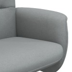 vidaXL Scaun de relaxare cu taburet, gri deschis, textil vidaXL Scaun de relaxare cu taburet, gri deschis, textil